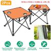 LakeForest Folding Camping Tables, Set of 2, Orange