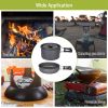 LakeForest 12 Piece Camping Cookware Set, Aluminum, Grey