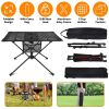 LakeForest Portable Folding Camping Table, Aluminum, Black