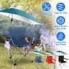 LakeForest Beach Chair with Detachable Umbrella, Black