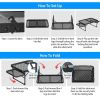 LakeForest Folding Camping Grill Table, Aluminum, Black