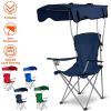 LakeForest Folding Canopy Lawn Chair, Navy Blue