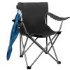 LakeForest Beach Chair with Detachable Umbrella, Black