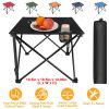 LakeForest Folding Camping Table with Cup Holders, Orange