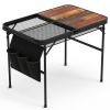 LakeForest Folding Camping Table, 35.4 x 23.6 in, Black