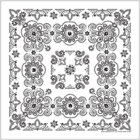 TEXAS PAISLEY BANDANA WHITE