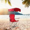 LakeForest Folding Canopy Lawn Chair, Red