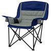 Padded Folding Camp Chair — Cup Holders, Gray