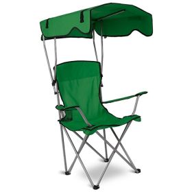 LakeForest Folding Canopy Lawn Chair, Green
