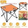 LakeForest Folding Camping Tables, Set of 2, Orange