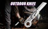 "Outdoor Folding Knife – Two-Hand Grip Design – Camping/Hiking Survival Tool"