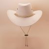 Western Cowboy Hat Vintage Jazz Hat Outdoor Fishing Cowgirl Sun Hat Wide Brim Summer Sunscreen Travel Beach Hat - Khaki