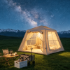 Inflatable Camping Tent with Canopy + Pump — 4-Season