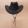 Western Cowboy Hat Vintage Jazz Hat Outdoor Fishing Cowgirl Sun Hat Wide Brim Summer Sunscreen Travel Beach Hat - Khaki