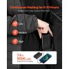 Heated Jacket for Women with 7.4V Battery, Soft Shell Electric Heating Coat, Windproof Lightweight Outerwear with 4 Heating Zones & 3 Heat Settings