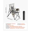 Heated Camping Chair, 3 Heat Settings, High Back Folding Camping Chair, Supports 260lbs, Full Padded Beach Chairs with Armrest & Cupholder