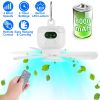 2 In 1 Portable Camping Fan with LED Lantern 8000mAh Battery Powered Tent Fan with Carabiner Digital Display 4 Speeds 4 Timer Settings for Camping Can
