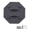 RV Leveling Pads, 4-Pack Rubber Trailer Jack Pads, Each with 5000 lbs Capacity, Standard Jack Stabilizer Pad with Large Surface Area