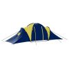 Camping Tent Fabric 9 Persons Blue and Yellow - Blue