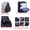 Fishing Sling Pack Fishing Crossbody Gear Storage Shoulder Bag - Black with Red