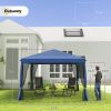 10' x 10' Pop Up Canopy Tent with Netting, Instant Gazebo, Screen House Room with Carry Bag, Height Adjustable, for Outdoor, Garden, Patio, Camping