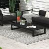 Outdoor Mat 8x10 Reversible Boho, RV Camping Patio, Gray & White, Portable