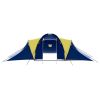 Camping Tent Fabric 9 Persons Blue and Yellow - Blue