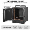 Insulated Food Pan Carrier, 81 Qt Hot Box for Catering, Food Box Carrier with Double Buckles, Front Loading Food Warmer with Handles