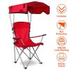 LakeForest Folding Canopy Lawn Chair, Red