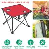 LakeForest Folding Camping Table with Cup Holders, Red