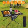 LakeForest Portable Folding Camping Table, Aluminum, Black