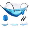 LakeForest Mosquito Net Camping Hammock, Royal Blue/Sky Blue