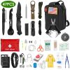 LakeForest 47 Piece Emergency Survival Kit, Black