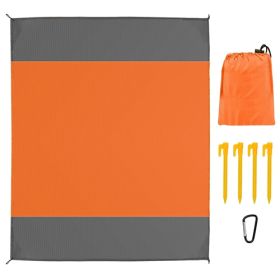 iMountek Sand Proof Picnic Blanket, 82.6 x 78.7 in, Orange