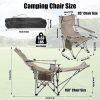 LakeForest Reclining Camping Chair with Footrest, Khaki