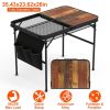 LakeForest Folding Camping Table, 35.4 x 23.6 in, Black