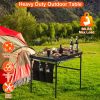 LakeForest Folding Camping Table, 35.4 x 23.6 in, Black