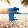 LakeForest Folding Canopy Lawn Chair, Blue