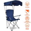 LakeForest Folding Canopy Lawn Chair, Navy Blue