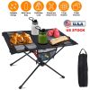 LakeForest Portable Folding Camping Table, Aluminum, Black