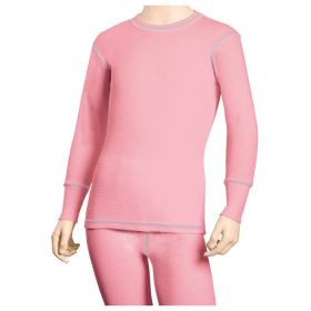 WAFFLE GIRLS L/S PINK LG