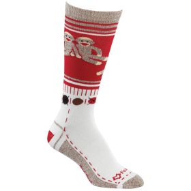 MONKEY FRIENDS SOCK RED LG