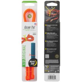 GEAR TIE 18" BRIGHT ORNGE 2 PK - strap