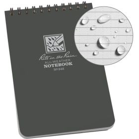 TOP SPIRAL BOOK-GREY 4 X 6