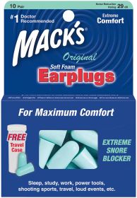 MACK'S ORIGINAL EARPLUGS 10 PR
