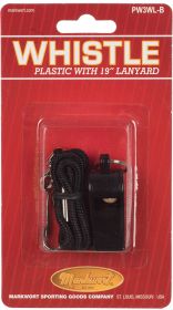 WHISTLE W/LANYARD BLACK
