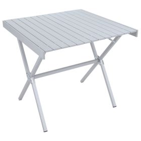 SQUARE DINING TABLE SILVER