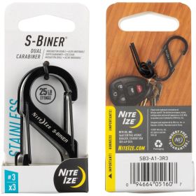 S-BINER #3 - 3 PACK - BLACK/ST