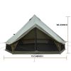13.1FT Oxford Bell Tent for Family Camping Spacious Yurt Tent with Stove Jack, 4 Season Glamping Shelter, Waterproof Oxford Hot Tent for 4-8 People