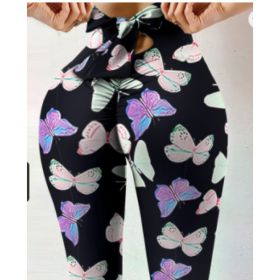 Hip-Lifting Sweatpants Leggings Women's Yoga Pants Stretch Fitness Pants (Option: S-P1007)
